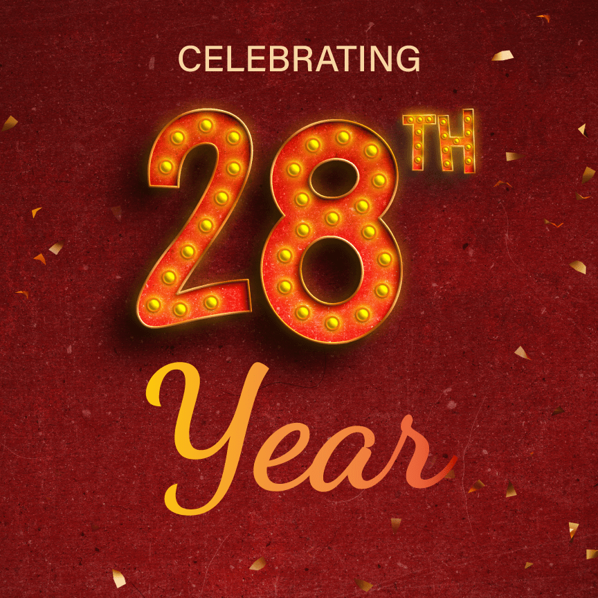 28 years logo