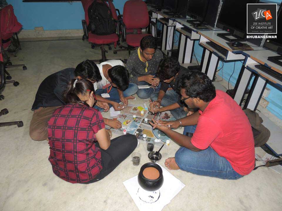 ZICA Bhubaneswar Student activity - Pot Painting
