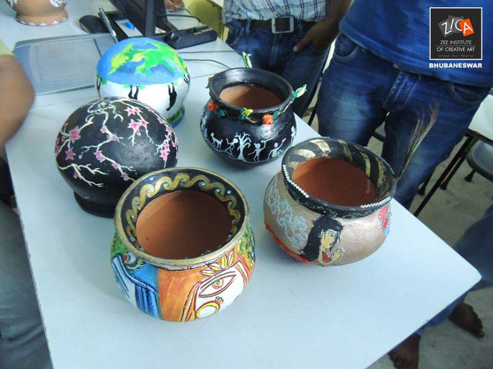 ZICA Bhubaneswar Student activity - Pot Painting Image 5